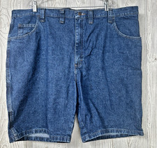 Wrangler Blue Denim Jean Carpenter Shorts Workwear Outdoors Mens Size 48 Casual