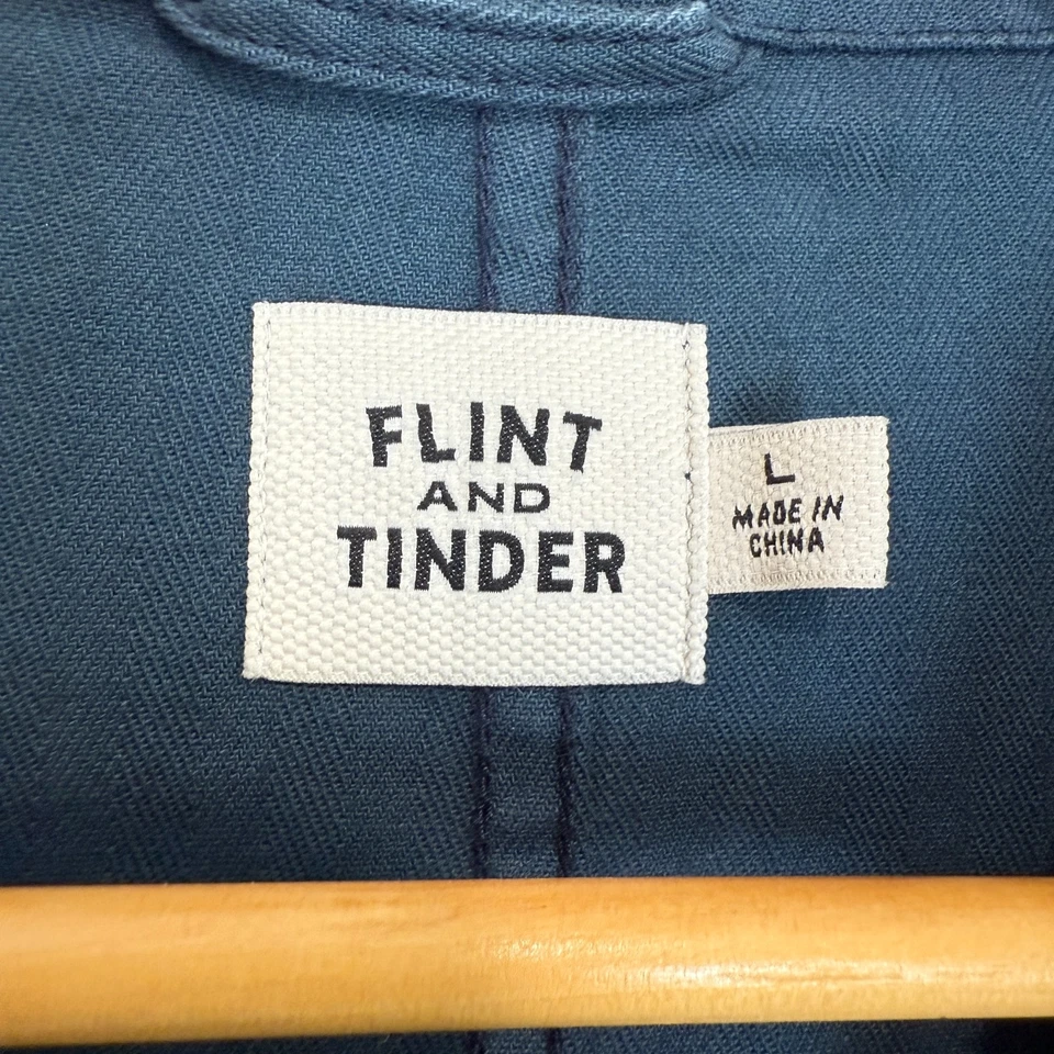 Flint and Tinder Desert Field Blazer Jacket Mens Large Chore Utility Blue Coat - Image 4 of 4