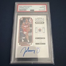 2022-23 Contenders Johnny Davis Washington Auto Rookie Card#130 PSA 10 Wisconsin. rookie card picture