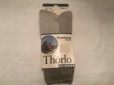Thorlo Trekking Crew Gray Comfort Fit Sock Mens 4.5-8 Women 5.5-10.5