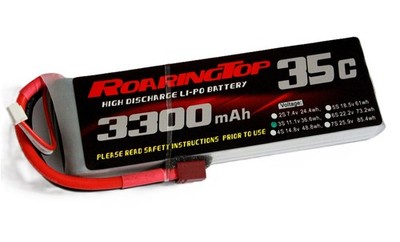 RoaringTop LiPo Battery Pack 35C 3300mAh 3S 11.1V with Deans Plug