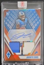 2023 Phoenix RPS Jahmyr Gibbs Rookie Auto Dual Jersey RPA Orange /125 Lions SP