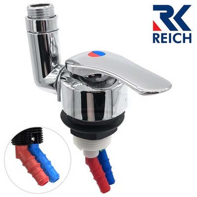 REICH TWIST TISCHBRAUSEBATTERIE WARM KALTWASSER 1/2'' STACHELANSCHLÜSSE