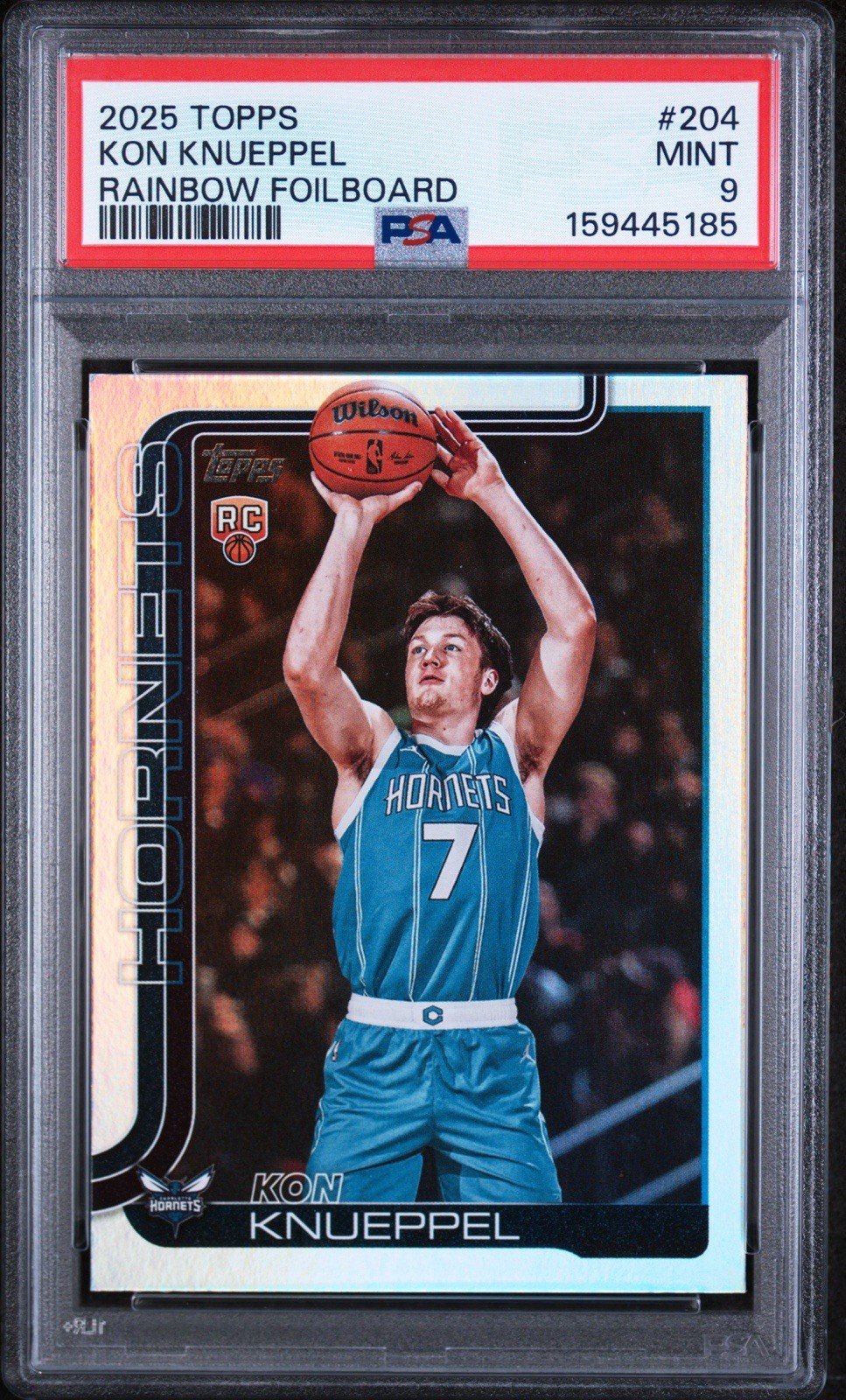 2025-26 Topps - Kon Knueppel Rookie Rainbow Foilboard #204 (RC) PSA 9