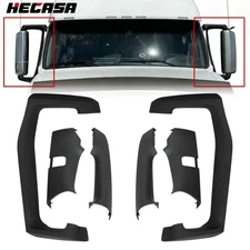 Pair Black Left + Right Mirror Arm Cover Set For Volvo VNL Truck 2004-2023