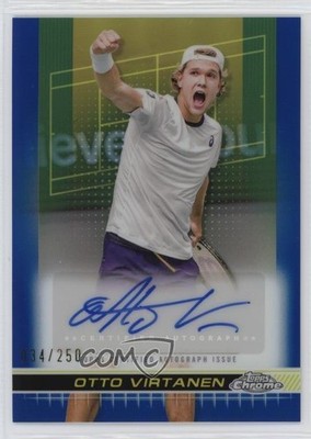 2024 Topps Chrome I Blue Refractor /250 Otto Virtanen Rookie Auto RC 0q5k