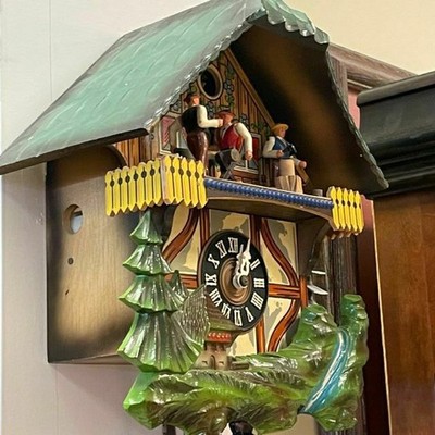 Vintage German E. Schmeckenbecher Black Forest Cuckoo Clock w
