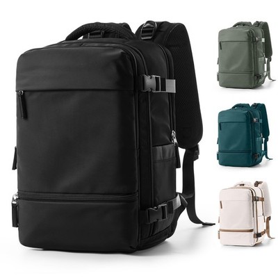 Travel Backpack Simple Durable Carry On Backpack with Shoe Compartment, Perso...