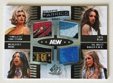 SP Game Used AEW Quad Fabrics /10 Toni Storm Skye Blue Mercedes Mone Britt Baker