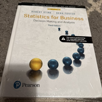 #ad Statistics for Business: Decision Hardcover by Stine Robert; Foster $49.50