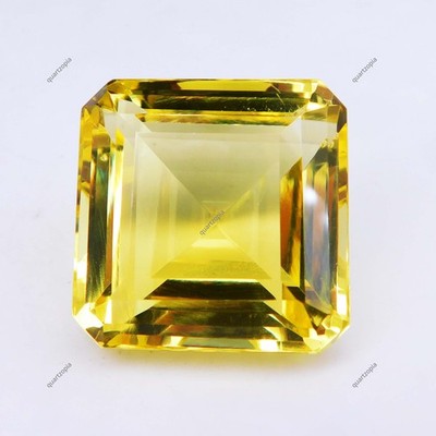109,60 ct gelber Topas Achteckschliff makellos zertifiziert unbehandelter Ede...