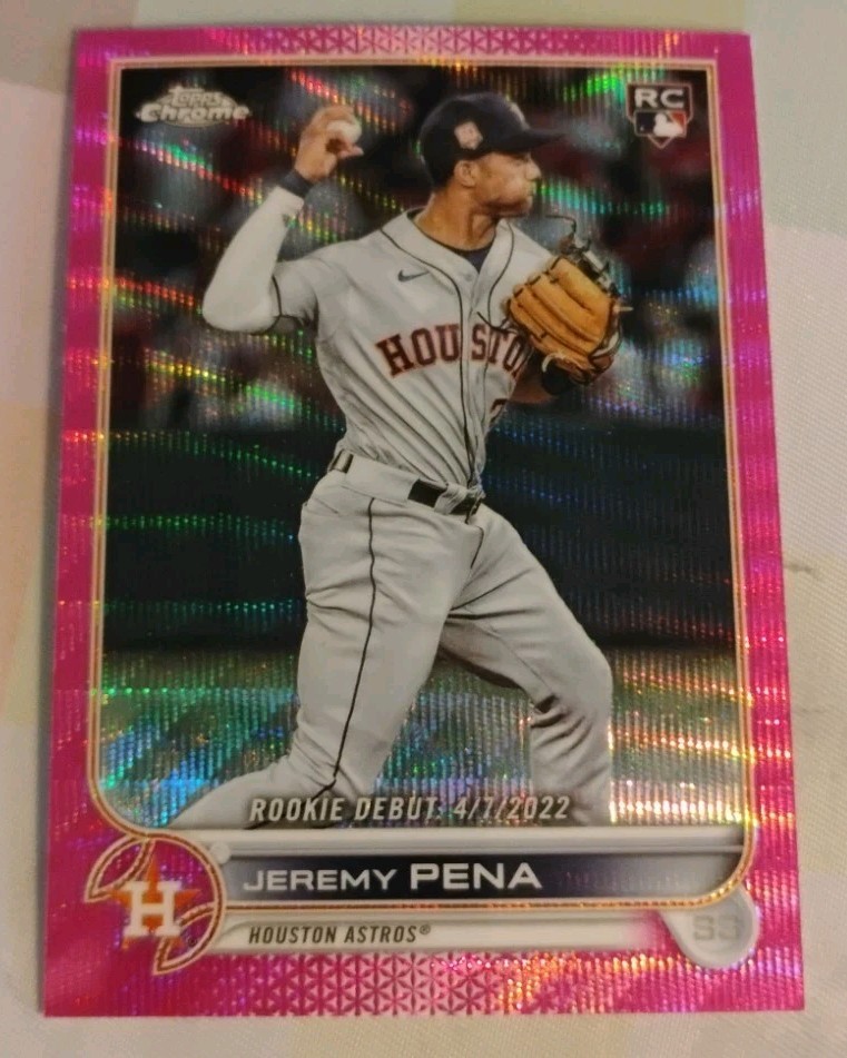 2022 Topps Chrome Update Jeremy Pena Pink Wave RC USC-136 Houston Astros