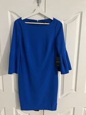 Ralph Lauren Royal Blue Dress with Flared Sleeves Side 4
