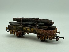 SP76 Custom Chained Log Loaded Weathered Flat Wagon OO Gauge Code 4 Playworn
