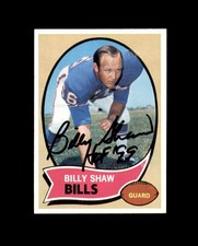 Billy Shaw Signed HOF 1970 Topps Buffalo Bills Autograph