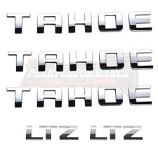 5pc Chrome Pillar Plate Emblem For Tahoe Lt Door Tailgate Letter Nameplate 07-20 5pc Chrome Pillar Plate Emblem For Tahoe Lt Door Tailgate Letter Nameplate 07-20