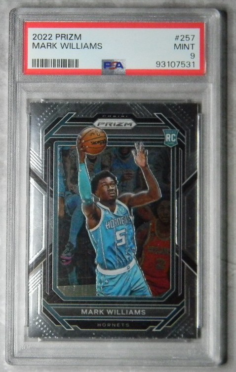 2022 PANINI PRIZM #257 MARK WILLIAMS ROOKIE RC PSA 9