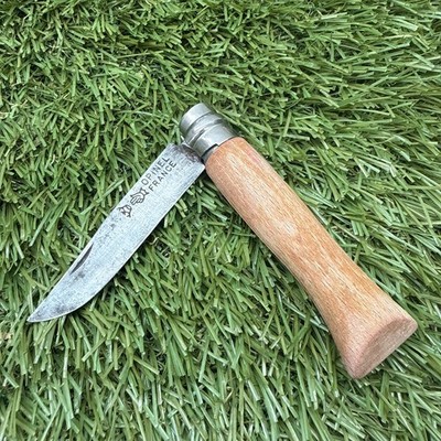 Vintage 2000s Opinel No 6 Carbone Pocket Knife Carbon Steel Virobloc Lock France