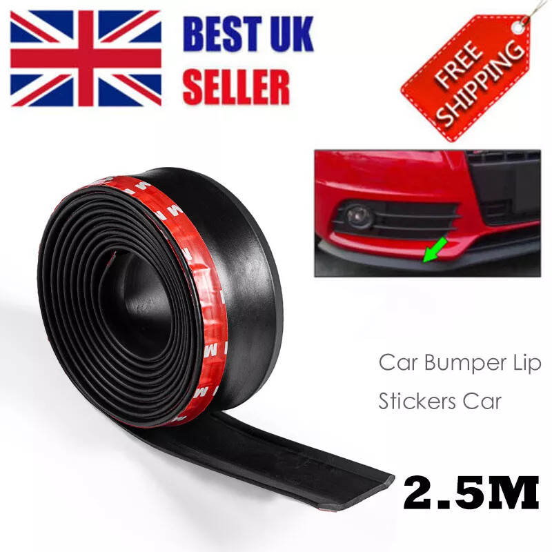 Universal 2.5M Car Lip Skirt Protector Rubber Splitter Front Bumper Spoiler Side 2