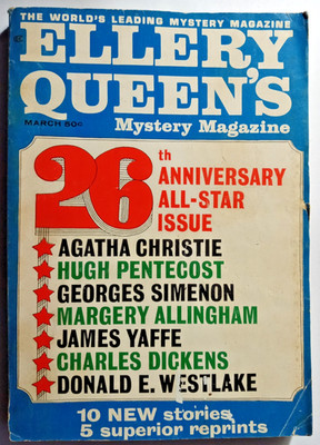 Ellery Queen's Mystery Magazine- March 1967  PPB  (Westlake story)  Good cond.