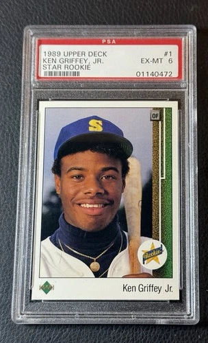 1989 Upper Deck - Star Rookie Ken Griffey Jr #1 (RC) PSA 6 Free Shipping