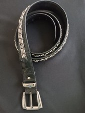 NANNI LEDERGÜRTEL 90 er VINTAGE METALL grö�...