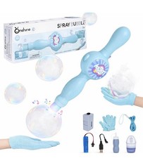 Fog Bubble Machine Magic Smoke Bubble Wand for Kids, Pink