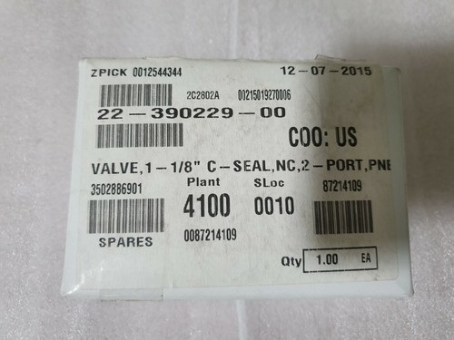 NEW Swagelok VALVE,1-1/8" C-SEAL,NC,2-PORT 22-390229-00 - Foto 5 di 5