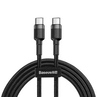 Baseus USB-C Auf USB-C Kabel 60W Pd/Qc Schnellladung 1M Schwarz-Grau