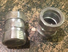 2 count lot - 1" EMT COMPRESSION CONDUIT COUPLING - NEW USA