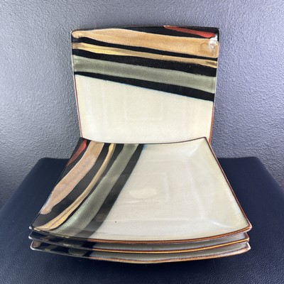 SANGO AVANTI BLACK 4721 SQUARE DINNER PLATES 11