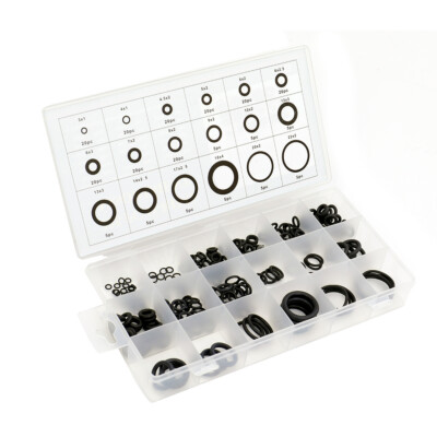 225Pcs 18 Sizes Rubber O-Ring Washer Assortment -Set Gasket Automotive Seal Kit