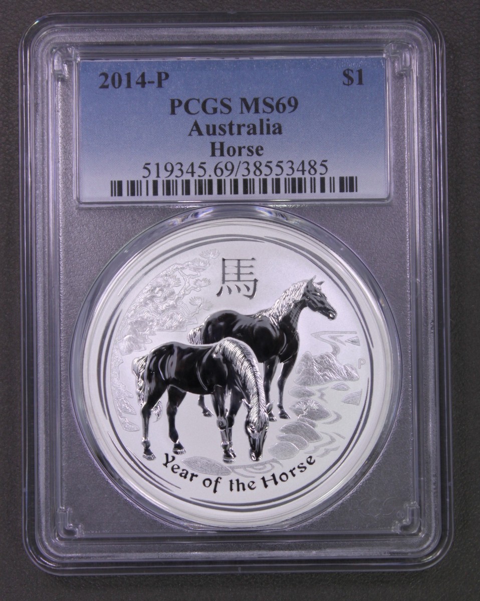 2014-P .999 Fine Silver Australia Year of the Horse 1 Oz $1 Coin