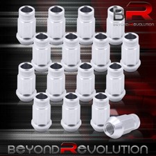 Jdm 16pc Silver Wheel Rim Lug Nut M12x1.5mm Pitch Thread Open Extended Aluminum
