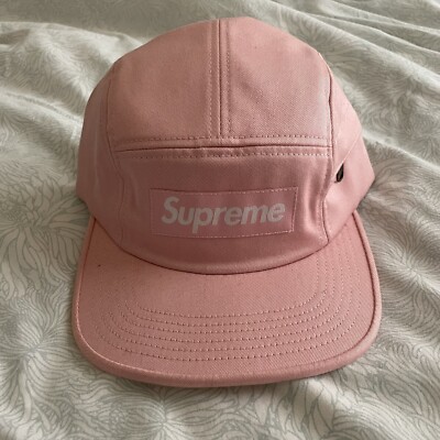 Supreme NYC Pink Side Zip Camp Hat SS15 New Authentic Box Logo