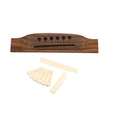 High Quality Rosewood Acoustic Guitar Bridge with Saddle Nut Pins