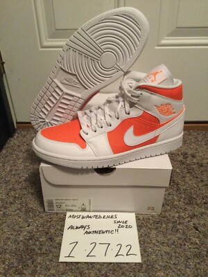 DS 20201 Nike Air Jordan Retro 1 Mid Bright Citrus Women's Sz 12