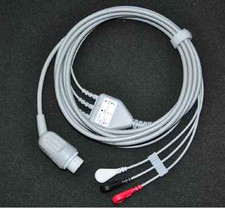 1pcs Codemaster 100 3Leads ECG Cable AHA Snap 12pin Connector Compatible