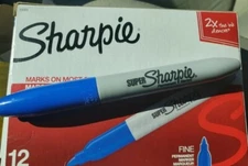Blue SUPER Sharpie - discontinued - BRAND NEW UNUSED marker (Read Description)