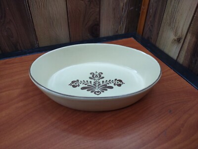 PFALTZGRAFF STONEWARE Village Pattern #241 Oval Baking Dish Vintage 1960s 