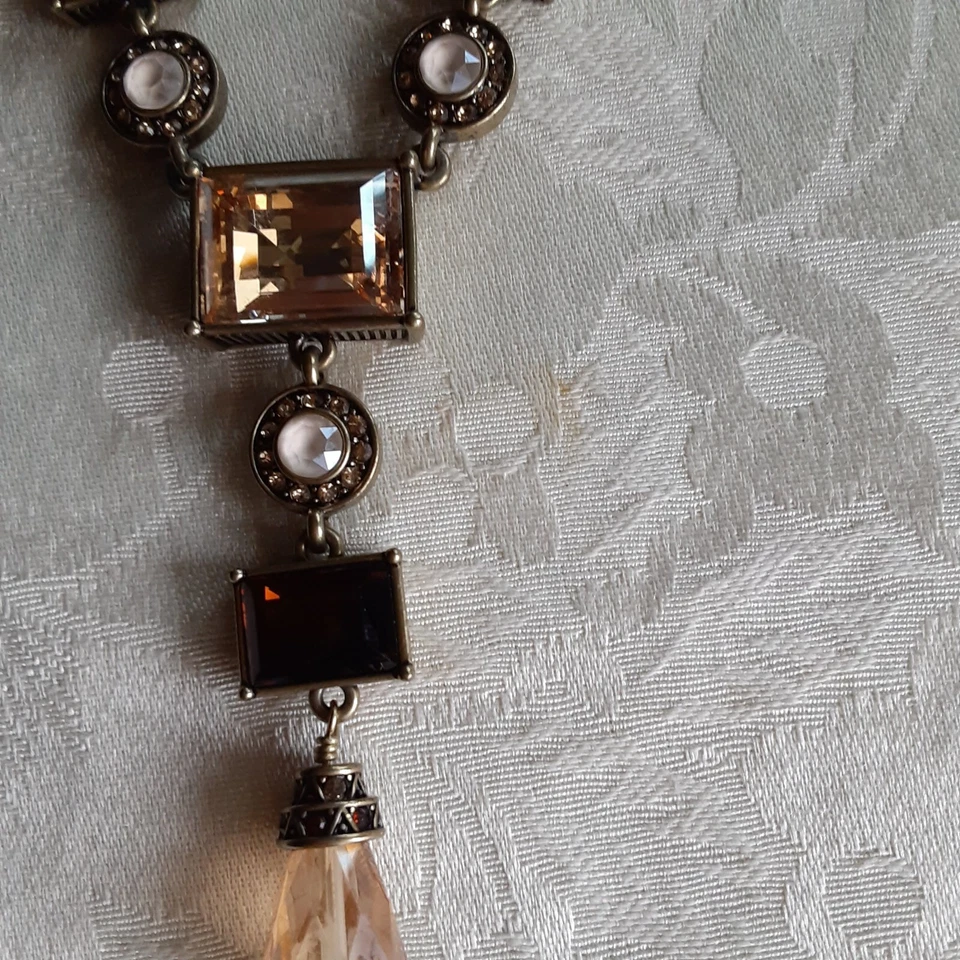 BRILLANTE Y RARO JUEGO DE 6 PIEZAS TOPACIO CORTE ESMERALDA HEIDI DAUS **NUEVO EN CAJAS Foto 4 de 4