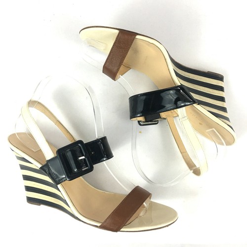 kate spade striped wedges