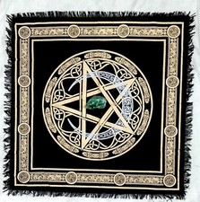 New Crescent Pentagram Cotton Witchcraft Altar Cloth Alter Square Tarot