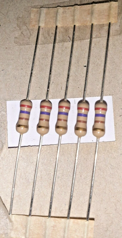 RADIOSHACK 270-OHM 1/2 WATT CARBON-FILM RESISTOR 2711112 5 PACK LOT OF 2 - Image 3 of 3