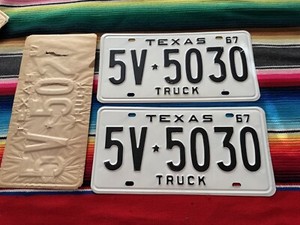 1967 Texas License Plates | eBay
