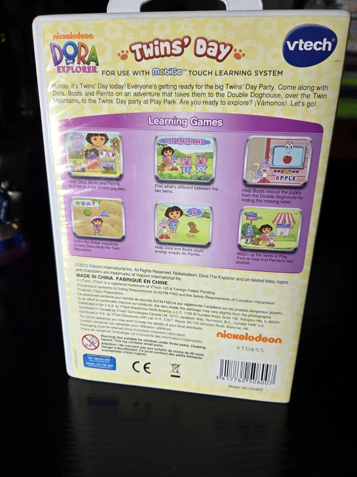 VTech Mobigo 2 Touch Learning System Video Game Dora The Explorer Twins Day!!! - Image 2 of 3