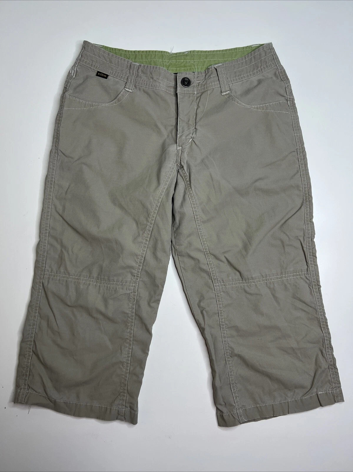 Kuhl Capri Cropped Pants Women's Size 4 Beige Mid Rise Hiking Outdoor Kuhl Dry