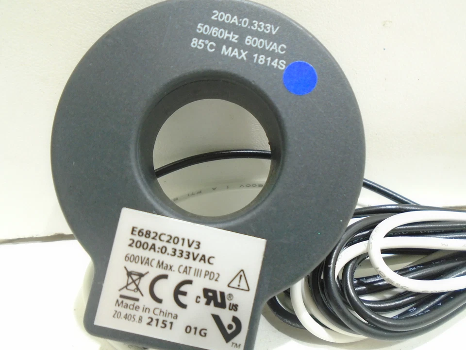 *NUEVO* TRANSDUCTOR DE CORRIENTE AC VERIS E682C201V3 SERIE 200A/0.333V 600VAC E682x Foto 2 de 4
