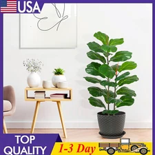 Artificial Indoor Tree Plants 39 inch Faux Fiddle Leaf Fig Tree Faux Plant Decor