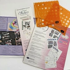 Lot of Creative Memories Pages Die Cuts Stickers Stencils Scrapbook Lot *READ*